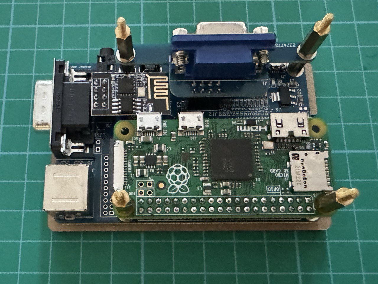 Pi Zero colocada